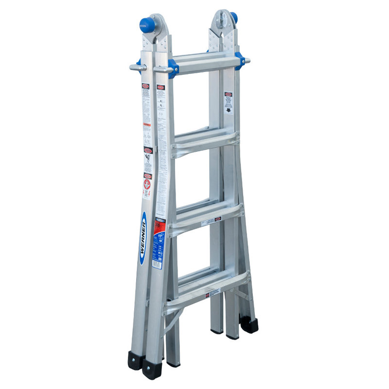 Werner 17 ft Aluminum Telescoping MultiPosition Ladder & Reviews Wayfair